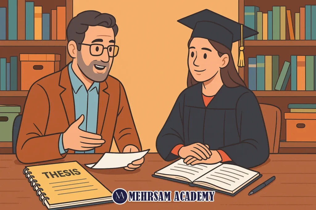 نقش مشاور و استاد راهنما در فرآیند نگارش پایاننامه ارشد