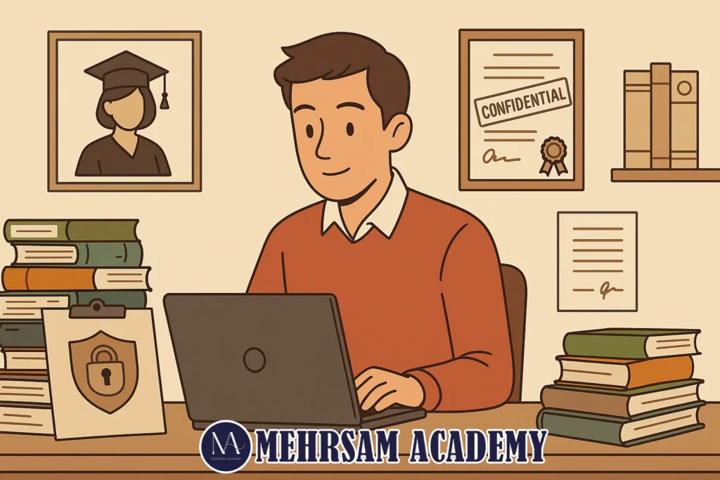 محرمانگی در سفارش پایان‌نامه ارشد